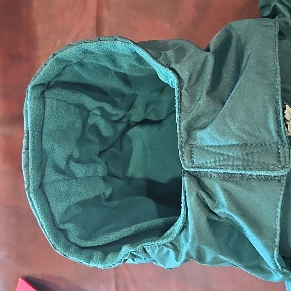 The Warming Project Girls Teal Green Puffer Jacket Hooded Zip Up Size L - Picture 2 of 11